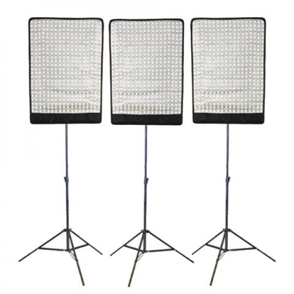 Falcon Eyes Set Flexibles LED-Panel LED-Studiolampe RX-18TD